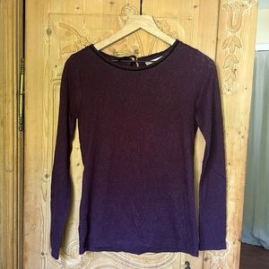 Lace Sweater with Velvet Tie in Back